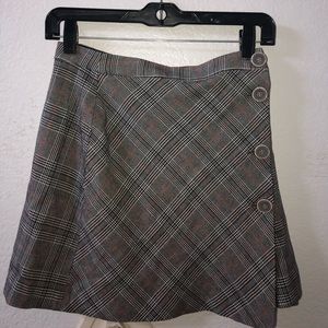 Zara plaid mini skirt